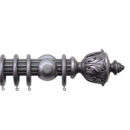 Jones Florentine 48mm Wooden Curtain Pole Bracket - Pewter