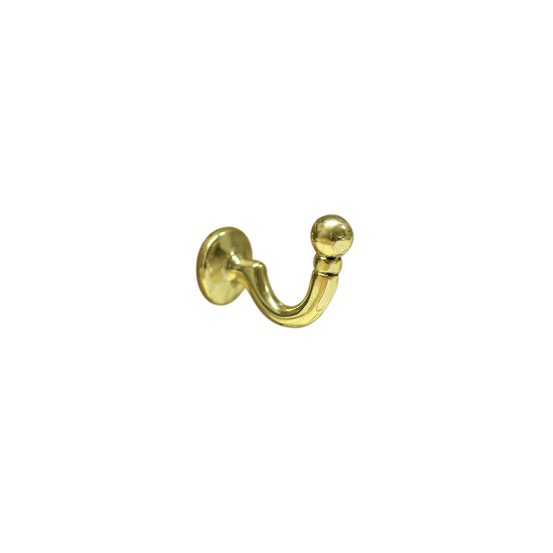 Jones Large Ball Metal Curtain Tieback Hook - Brass