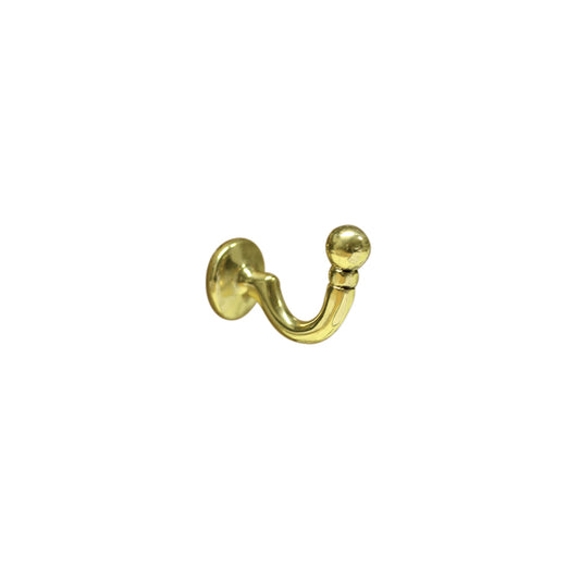 Jones Large Ball Metal Curtain Tieback Hook - Brass