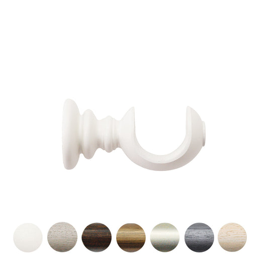 Jones Grande 63mm Wooden Curtain Pole Bracket - Cotton