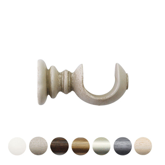 Jones Grande 63mm Wooden Curtain Pole Bracket - Putty