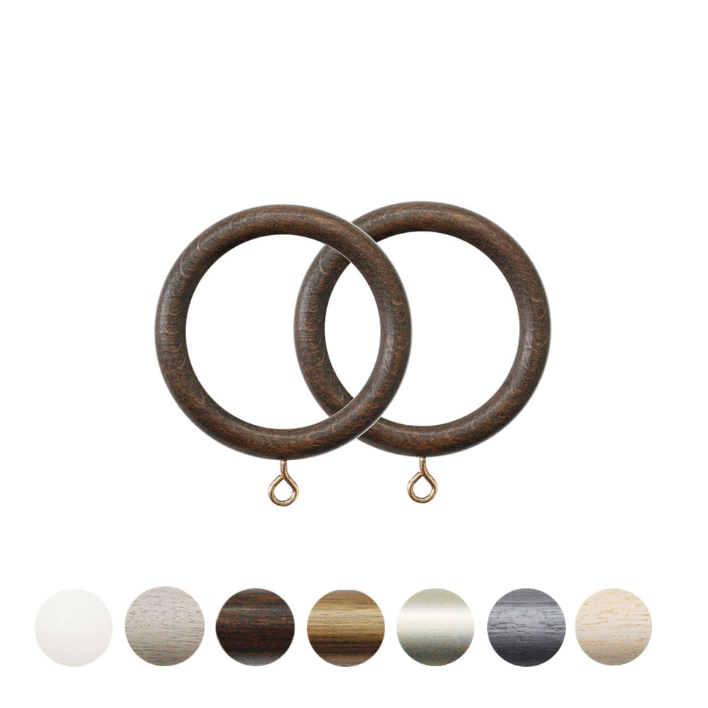 Jones Grande 63mm Wooden Curtain Ring - Oak