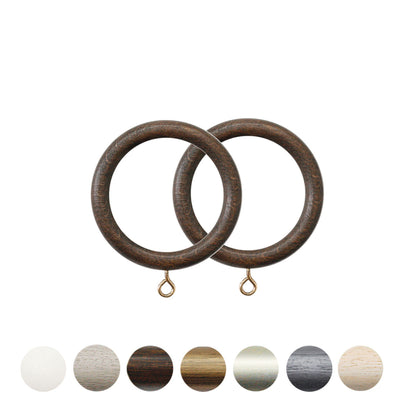 Jones Grande 63mm Wooden Curtain Ring - Oak