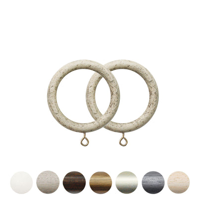 Jones Grande 63mm Wooden Curtain Ring - Putty