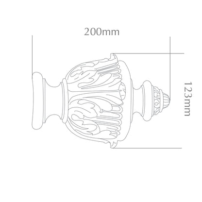 Jones Grande Acanthus 63mm Wooden Curtain Pole - Antique Gold