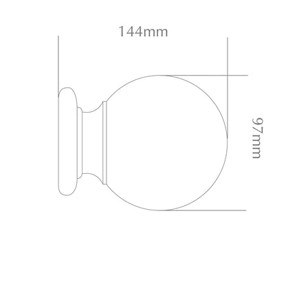 Jones Grande Ball 63mm Wooden Curtain Pole - Cotton