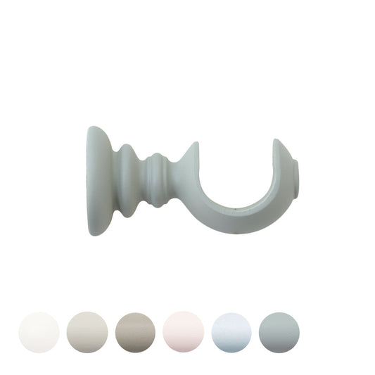 Jones Seychelles 40mm Wooden Curtain Pole Bracket - Haze
