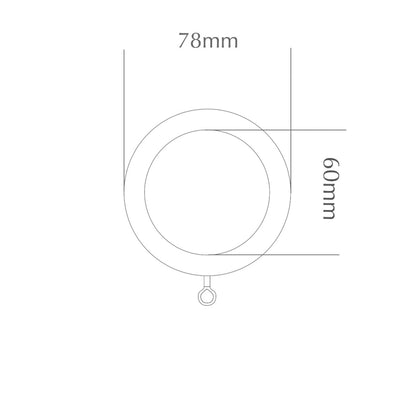 Jones Seychelles 40mm Wooden Curtain Ring - Blush