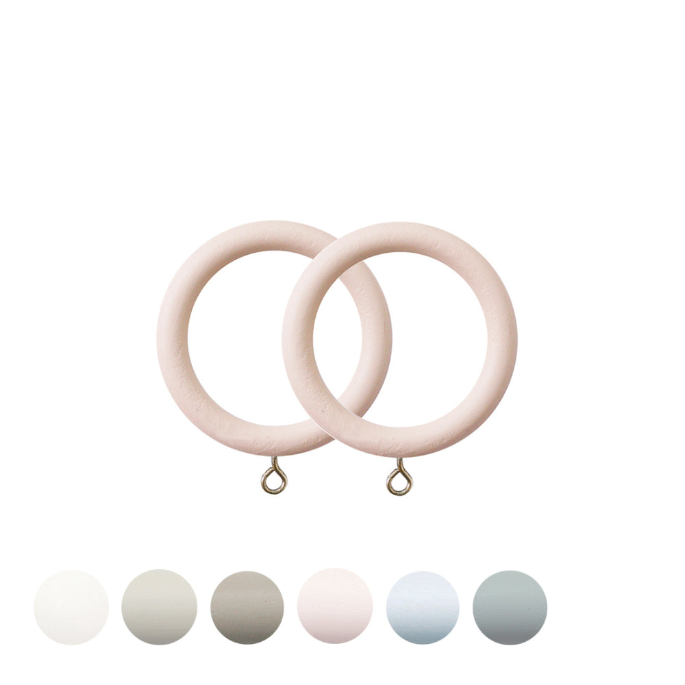 Jones Seychelles 40mm Wooden Curtain Ring - Blush