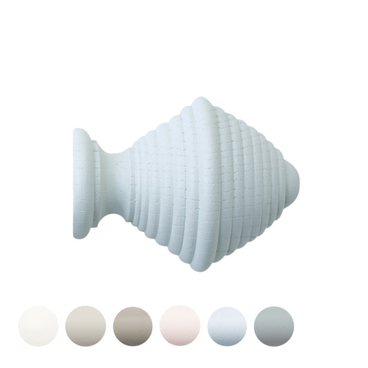 Jones Seychelles Hive 40mm Wooden Curtain Pole Finial - Mist