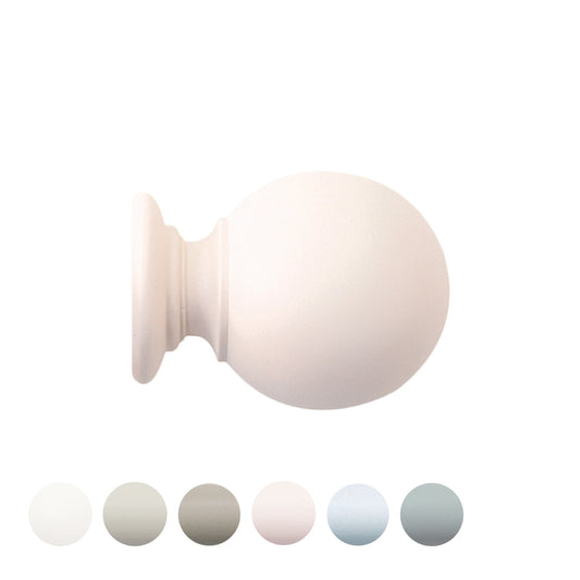 Jones Seychelles Ball 40mm Wooden Curtain Pole Finial - Blush