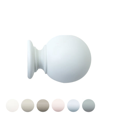Jones Seychelles Ball 40mm Wooden Curtain Pole Finial - Mist