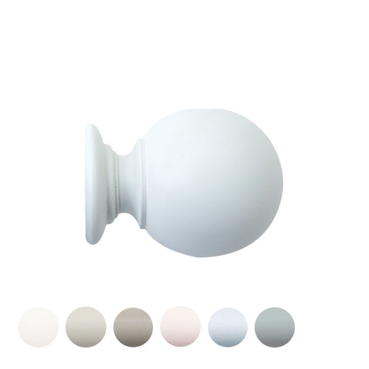 Jones Seychelles Ball 40mm Wooden Curtain Pole Finial - Mist