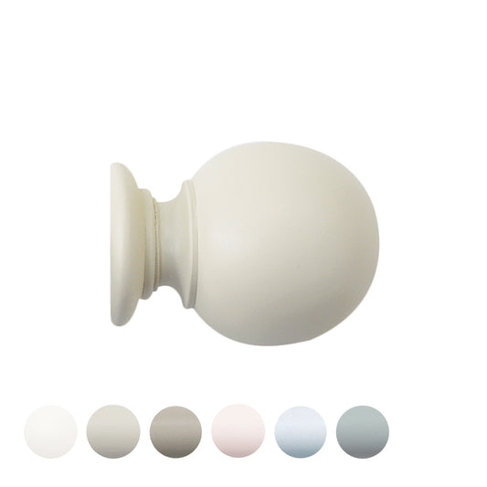 Jones Seychelles Ball 40mm Wooden Curtain Pole Finial - Sand