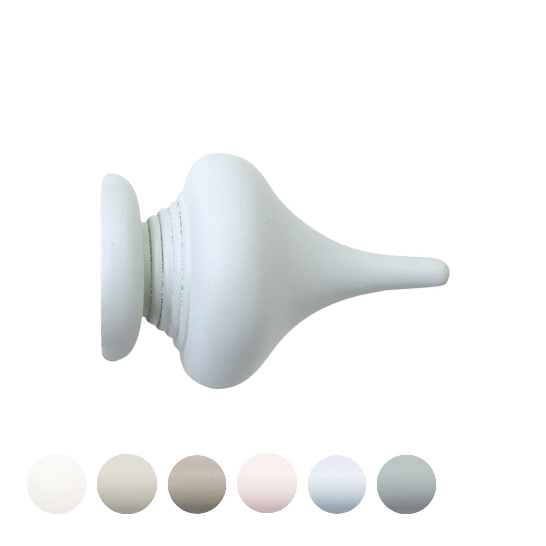 Jones Seychelles Minaret 40mm Wooden Curtain Pole Finial - Mist
