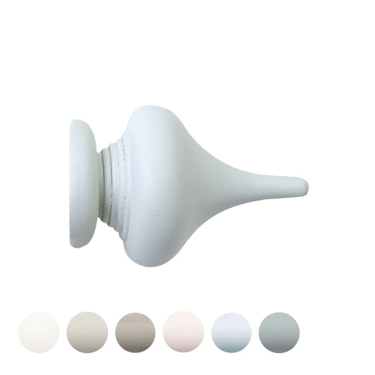 Jones Seychelles Minaret 40mm Wooden Curtain Pole Finial - Mist