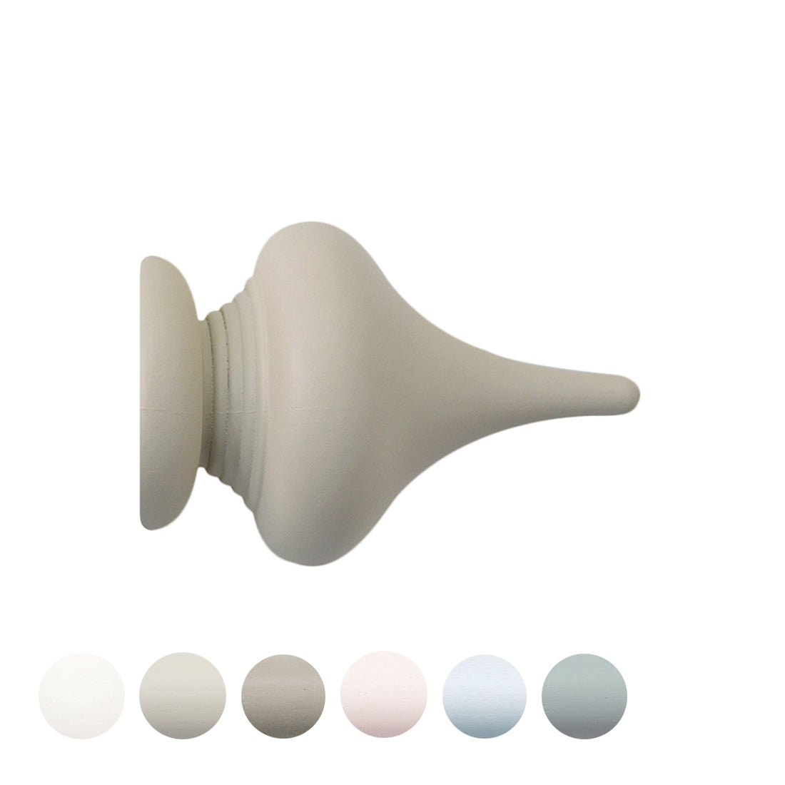 Jones Seychelles Minaret 40mm Wooden Curtain Pole Finial - Truffle