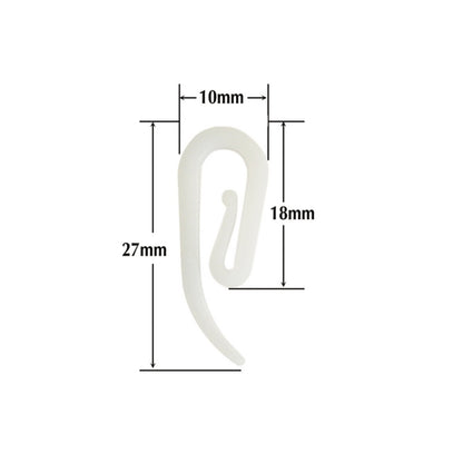 Jones Plastic Curtain Hooks (Pack of 100)