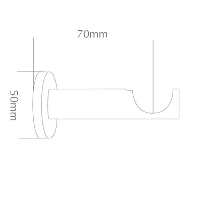 Jones Lunar Sphere 28mm Metal Curtain Pole - Matt Nickel