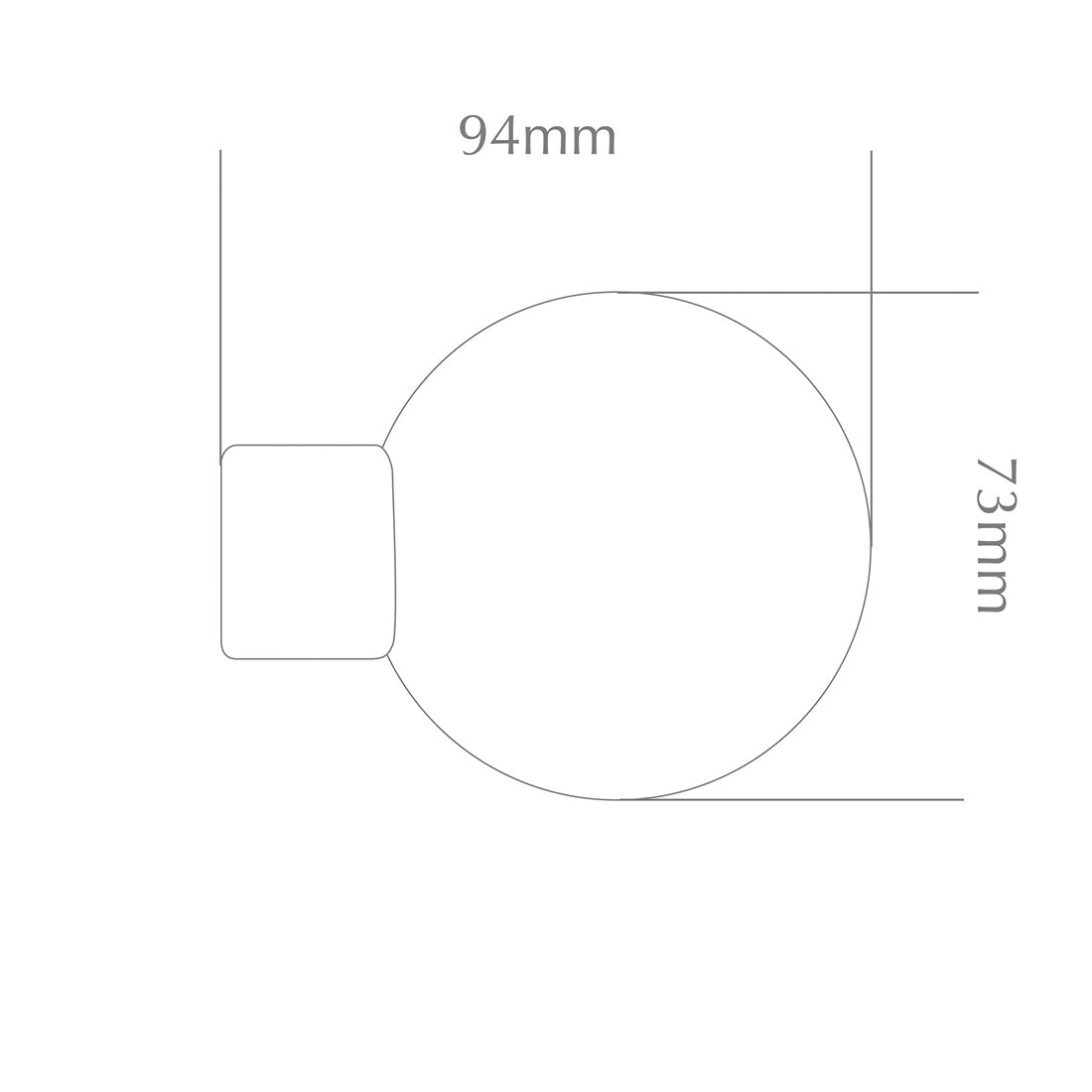 Jones Lunar Oak Sphere 28mm Metal Curtain Pole - Matt Nickel