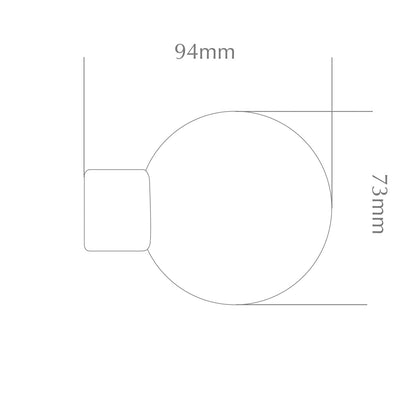 Jones Lunar Oak Sphere 28mm Metal Curtain Pole - Matt Nickel