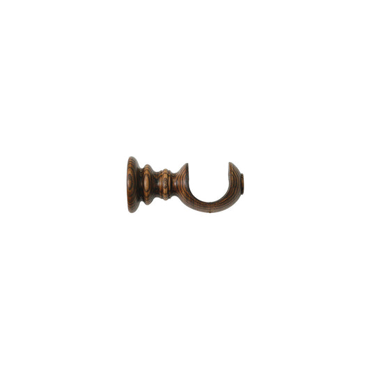 Jones Oakham 50mm Wooden Curtain Pole Bracket - Medium Oak