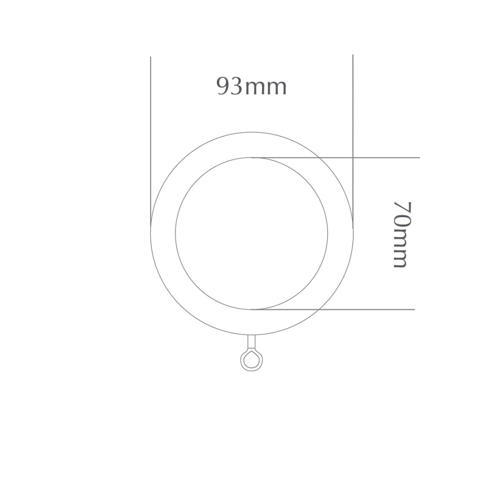 Jones Oakham 50mm Wooden Curtain Ring - Medium Oak