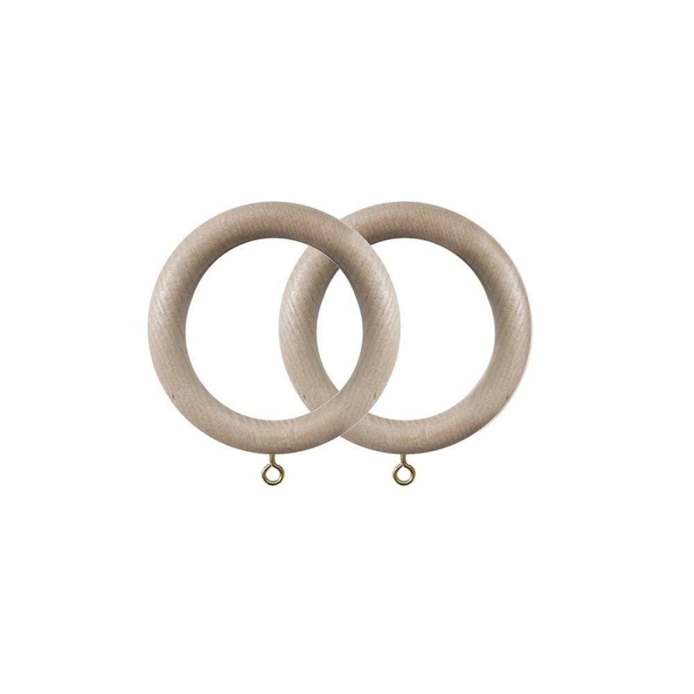 Jones Oakham 50mm Wooden Curtain Ring - Limed