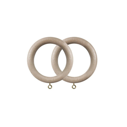 Jones Oakham 50mm Wooden Curtain Ring - Limed