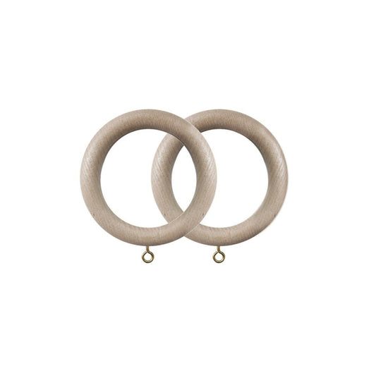 Jones Oakham 50mm Wooden Curtain Ring - Limed