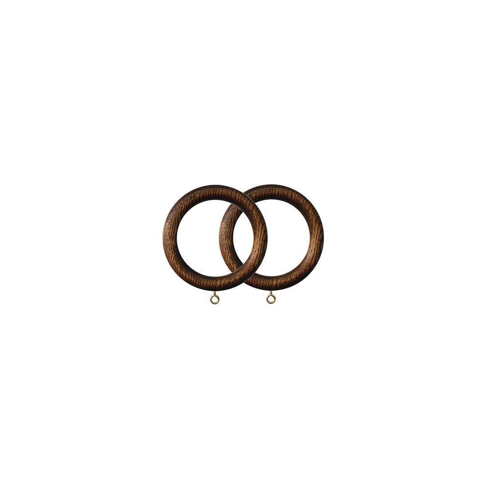 Jones Oakham 50mm Wooden Curtain Ring - Medium Oak
