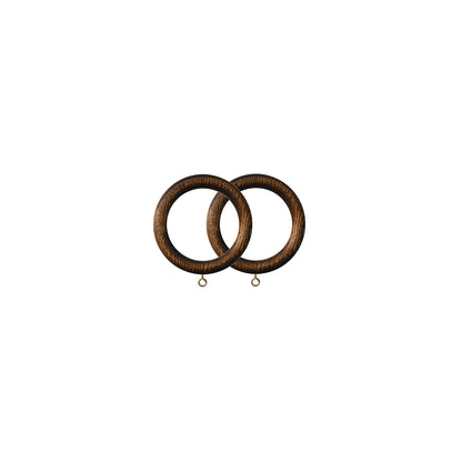 Jones Oakham 50mm Wooden Curtain Ring - Medium Oak