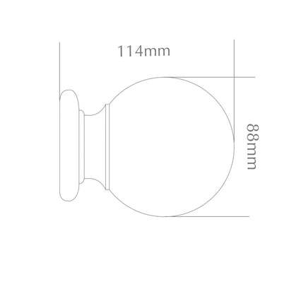 Jones Oakham Ball 50mm Wooden Curtain Pole - Tusk