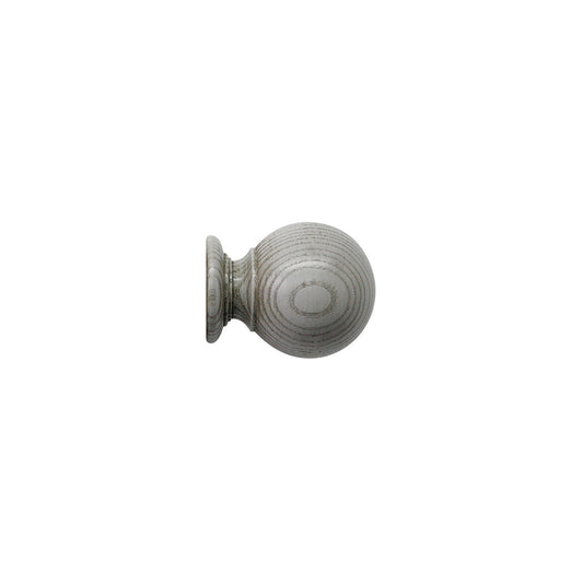 Jones Oakham Ball 50mm Wooden Curtain Pole Finial - Dove