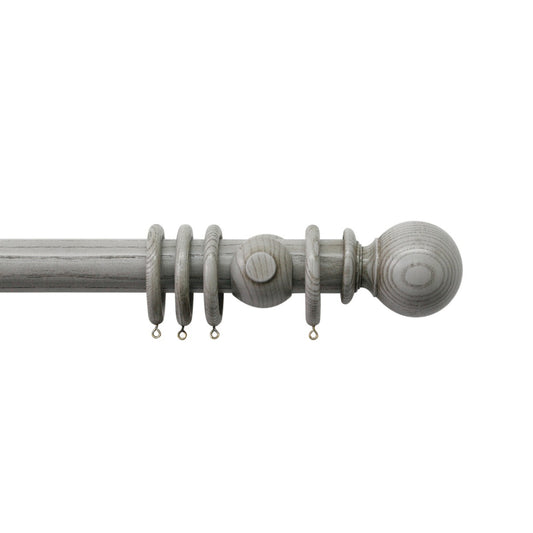 Jones Oakham Ball 50mm Wooden Curtain Pole - Dove
