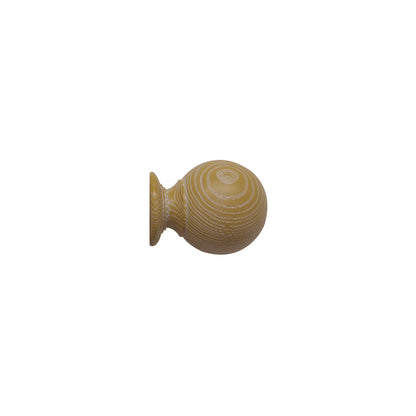 Jones Oakham Ball 50mm Wooden Curtain Pole Finial - Honey
