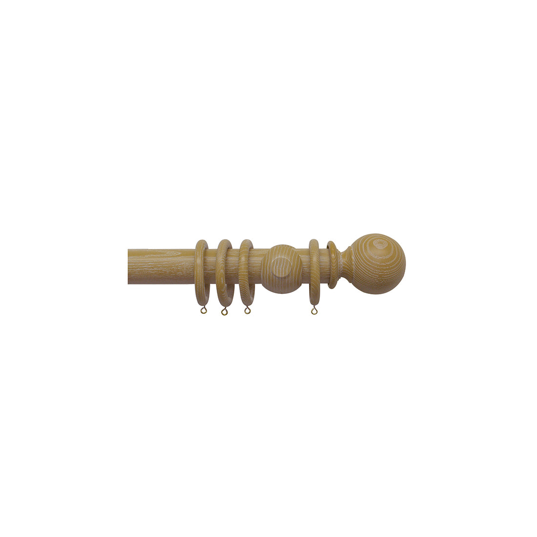 Jones Oakham 50mm Wooden Curtain Pole Bracket - Honey