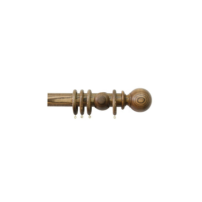 Jones Oakham 50mm Wooden Curtain Pole Bracket - Light Oak