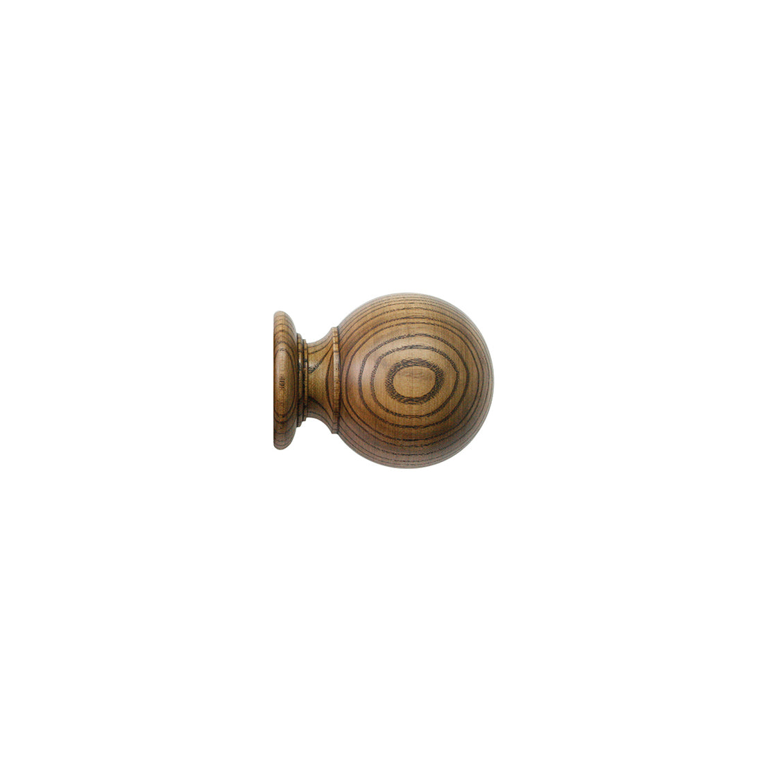 Jones Oakham Ball 50mm Wooden Curtain Pole Finial - Light Oak