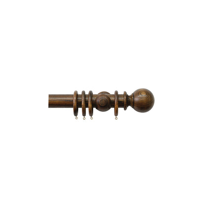 Jones Oakham 50mm Wooden Curtain Pole Bracket - Medium Oak
