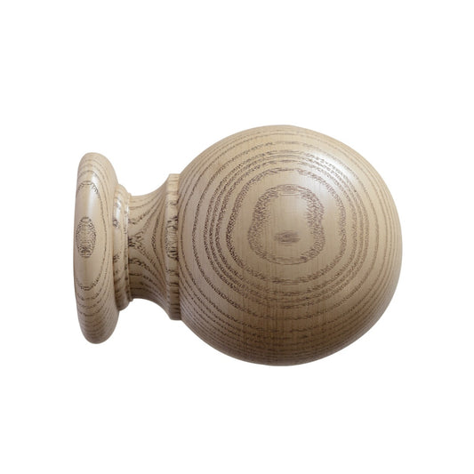 Jones Oakham Ball 50mm Wooden Curtain Pole Finial - Truffle