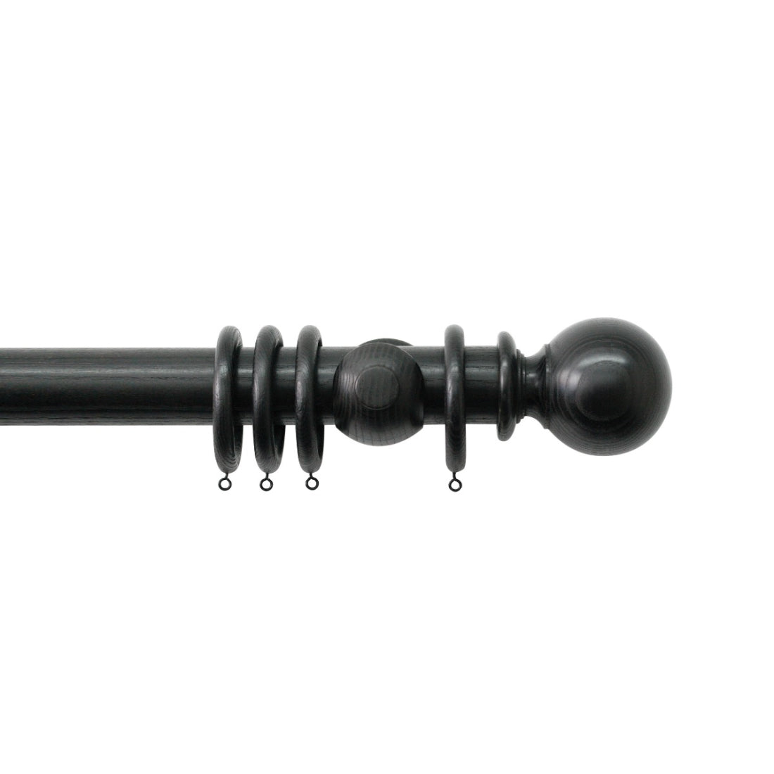 Jones Oakham Ball 50mm Wooden Curtain Pole Finial - Wenge
