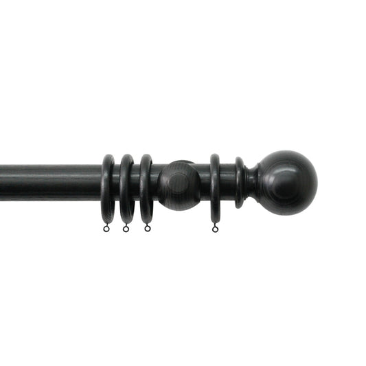 Jones Oakham Ball 50mm Wooden Curtain Pole - Wenge