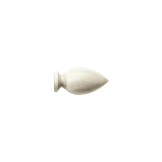 Jones Oakham Cone 50mm Wooden Curtain Pole Finial - Tusk