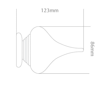 Jones Estate Minaret 48mm Wooden Curtain Pole - Heather