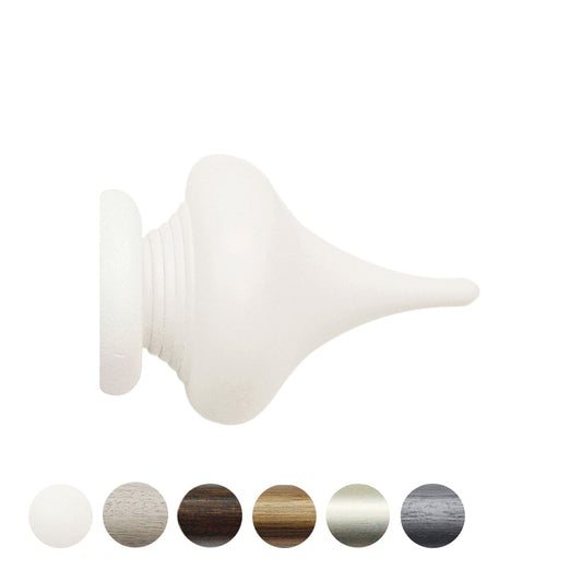 Jones Florentine Minaret 48mm Wooden Curtain Pole Finial - Cotton