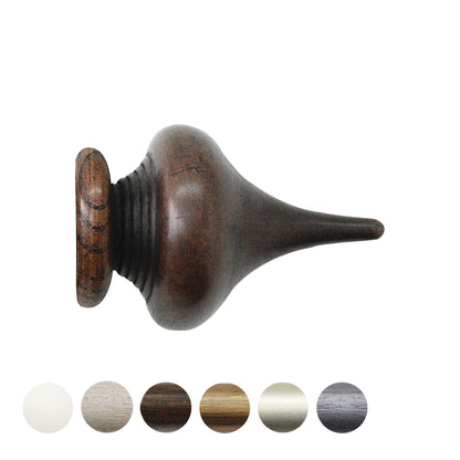 Jones Florentine Minaret 48mm Wooden Curtain Pole Finial - Oak