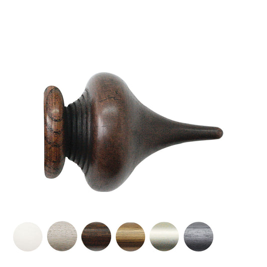 Jones Florentine Minaret 48mm Wooden Curtain Pole Finial - Oak