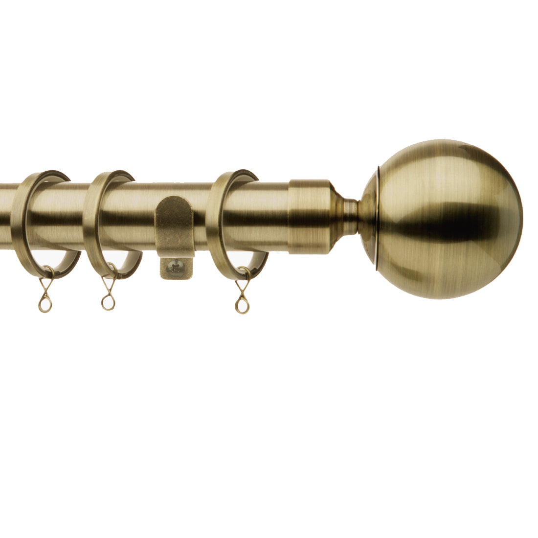 Jones Cosmos 28mm Metal Curtain Pole - Antique Brass