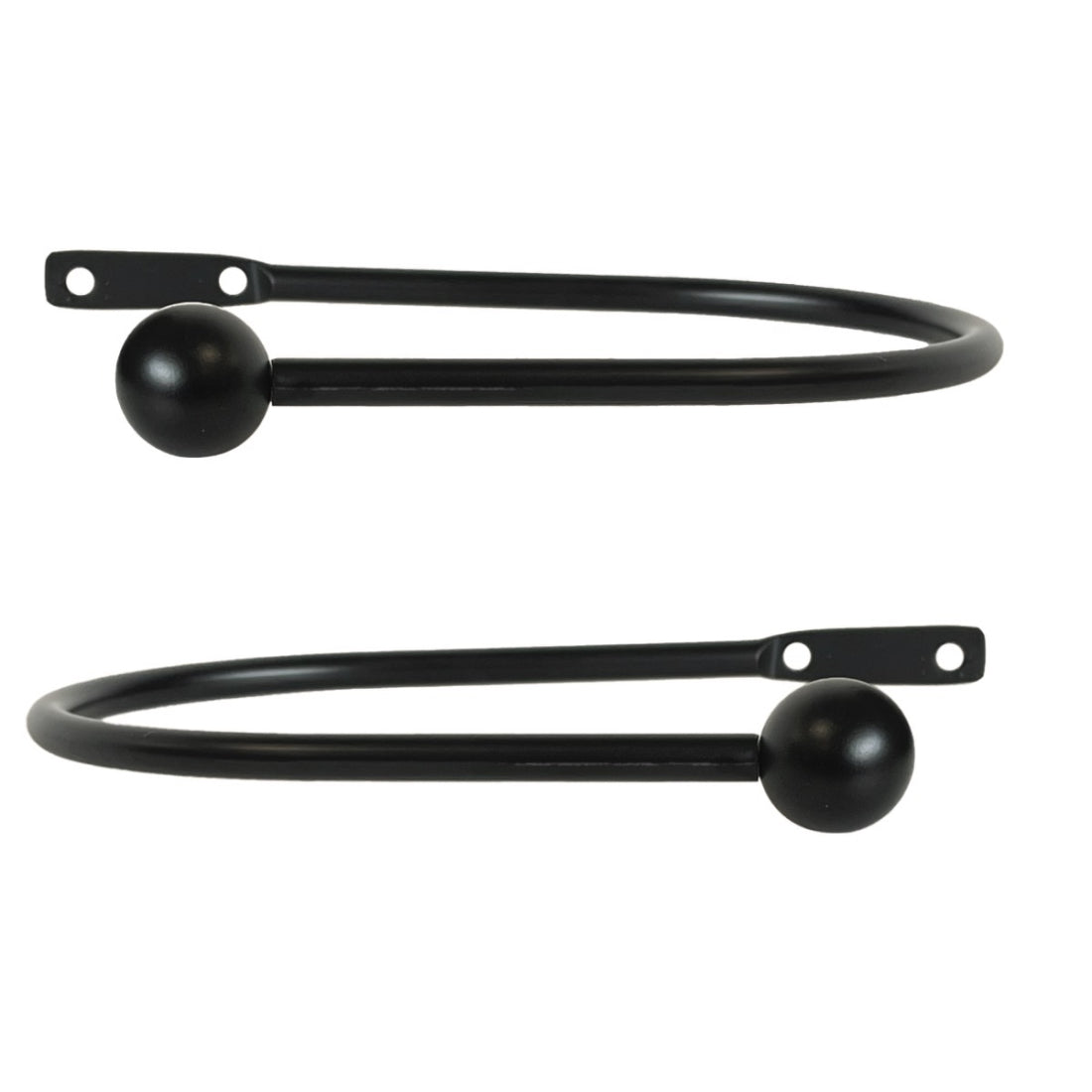 Jones Embrace Metal Curtain Holdbacks (Pair) - Black